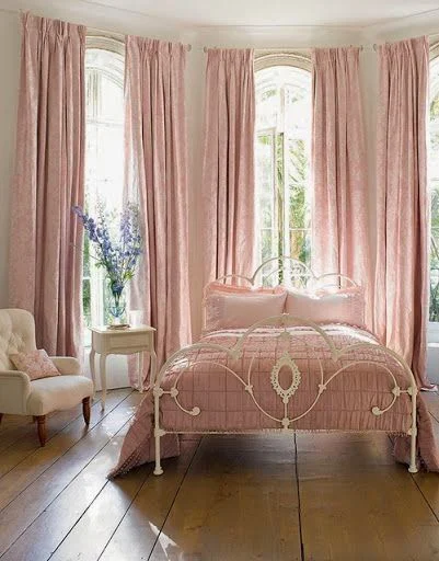 Pink bedroom Curtains