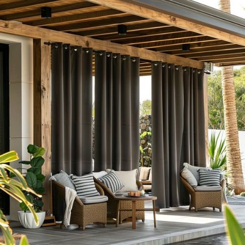Triple Weave Outdoor Curtain