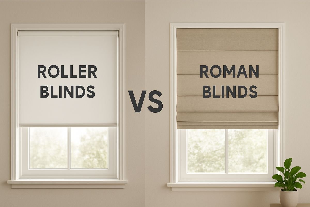 Rollar window blinds vs. Roman Window Blinds Comparison